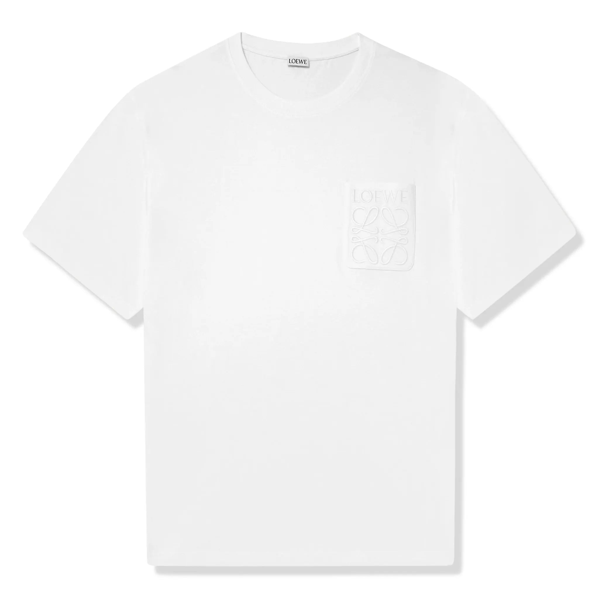 Front View of Loewe Relaxed Fit White T Shirt H526Y22XBC 2100